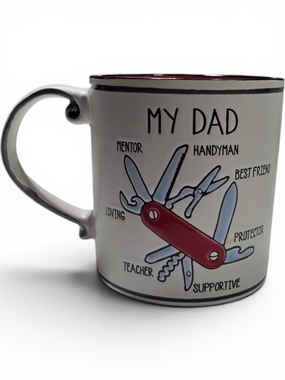 My Dad Multi-Tool Ceramic Coffee Mug - Red Accents Spectrum Designz